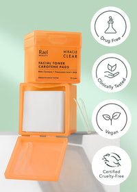 Thumbnail for Rael Toner Pads, Cotton Pad for Face – Dual Textured, Exfoliating and Soothing with Carotene, Niacinamide, Hyaluronic Acid, Hydrating, Korean Skin Care (70 Count)