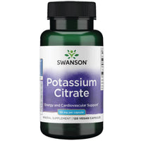 Thumbnail for Swanson Potassium Citrate - Mineral Supplement Promoting Heart Health & Energy Support - Aids Optimal Nerve & Kidney Function with Natural Ingredients - (120 Capsules, 99mg Each)