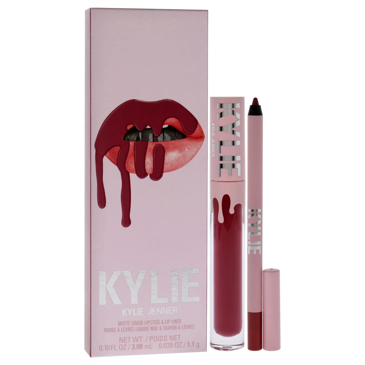 Matte Lip Kit - 103 Better Not Pout by Kylie Cosmetics for Women - 2 Pc 0.10 oz Matte Liquid Lipstick, 0.03 oz Lip Liner