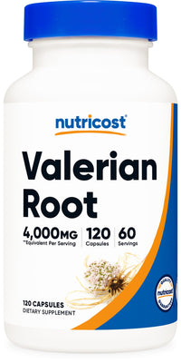 Thumbnail for Nutricost Valerian Root Extract 120 Capsules for 60 Servings Per Bottle - Vegetarian, GMO Free and Gluten Free