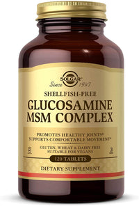 Thumbnail for Solgar Glucosamine MSM Complex, 120 Tablets - Promotes Healthy Joints - Supports Range of Motion & Flexibility - Supports Collagen - Shellfish-Free - Gluten Free, Dairy Free, Kosher - 40 Servings