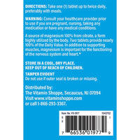 Thumbnail for The Vitamin Shoppe Magnesium Citrate 200MG - Muscle Relaxation, Bone Health & Energy Production, Highly Absorbable (300 Tablets)