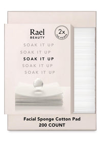 Thumbnail for Rael Cotton Pads for Face - Facial Sponge, Square Pad Use with Toner, Makeup Remover, Lint-Free, Soft and Thin, Korean Skin Care (200 Count)