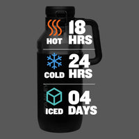 Thumbnail for Stanley GO Growler 64 oz | Keeps Beer Cold or Coffee Hot | Leakproof Steel Lined Lid and Easy to Carry Handle | Insulated Stainless Steel Beverage Container | BPA-Free | Matte Black