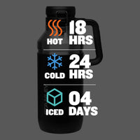 Thumbnail for Stanley GO Growler 64 oz | Keeps Beer Cold or Coffee Hot | Leakproof Steel Lined Lid and Easy to Carry Handle | Insulated Stainless Steel Beverage Container | BPA-Free | Matte Black