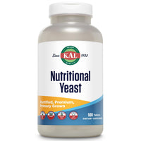 Thumbnail for KAL Nutritional Yeast Supplement, Fortified w/ B12, Biotin, Folic Acid, Other B Vitamins, Naturally Occurring Amino Acids, Healthy Hair, Skin & Energy Support, Vegan, Gluten Free, 83 Serv, 500 Tablets