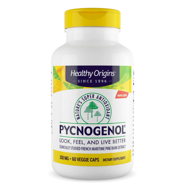 Image 1 of Healthy Origins Pycnogenol 150 mg, French Maritime Pine Bark Extract, Natures Super Antioxidant, Antioxidant, Non-GMO, Vegan, 60 Veggie Capsules