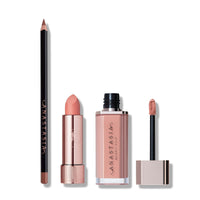 Thumbnail for Anastasia Beverly Hills - 2025 Pucker Up Lip Trio - Lipstick Blush Brown/Lip Velvet Crush/Lip Liner Malt - Holiday Gift Set