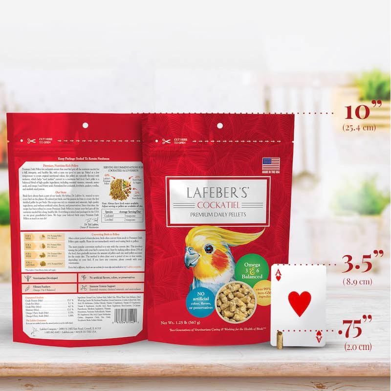 LAFEBER'S Cockatiel Pellets (1.25 lb, Premium Daily Pellets)