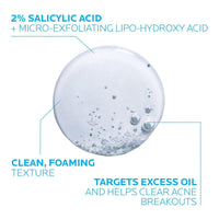 Thumbnail for La Roche-Posay Effaclar Medicated Gel Cleanser, 2% Salicylic Acid Cleanser + LHA + Glycerin, Foaming Acne Face Wash, Helps Clear & Prevent Acne Breakouts, Oil Free, Targets Excess Oil