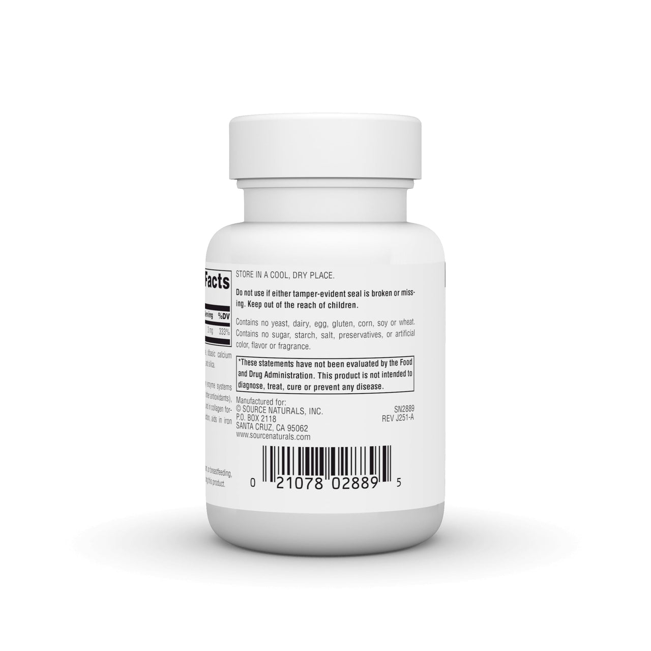Source Naurals Copper, Supports Energy, Cognition, and Immune Health*, 3 mg - 120 Tablets