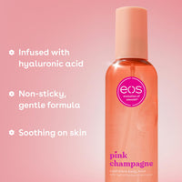Thumbnail for eos Cashmere Body Mist, Pink Champagne, body spray for women, hair mist, moisturizing, hyaluronic acid, glycerin, vegan, cruelty-free, 6 fl oz