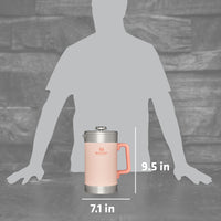 Thumbnail for STANLEY Classic Stay-Hot French Press Coffee Maker 48 oz | 5 Minute Brew, 4 Hours Hot | Mesh Filter for Coffee Grounds | Insulated Stainless Steel French Press | BPA-Free | Limestone