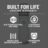 Thumbnail for STANLEY IceFlow Flip Straw Water Bottle 22 oz | Built-In Straw for Travel and Sports | Lightweight and Leak Resistant | Insulated Stainless Steel | BPA-Free | Polar