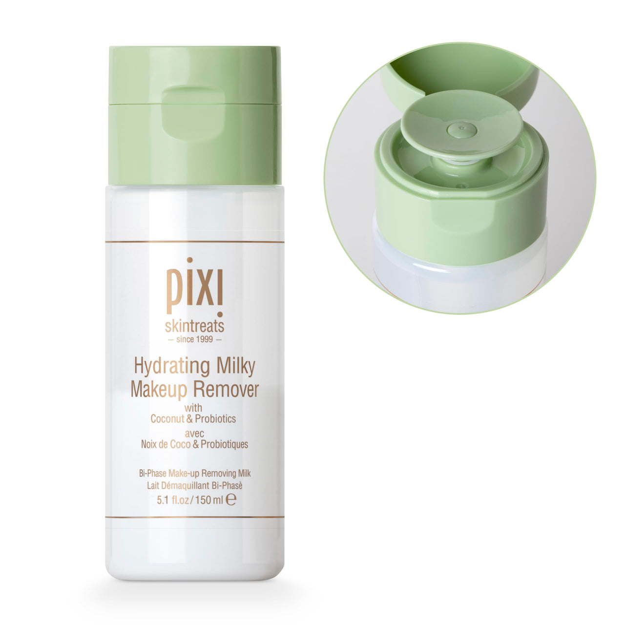 Pixi Beauty Hydrating Milky Makeup Remover, Gentle and Effective, 150 mL/ 5.07 fl oz