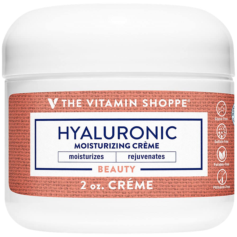 The Vitamin Shoppe Hyaluronic Moisturizing Beauty Crème, Moisturizes and