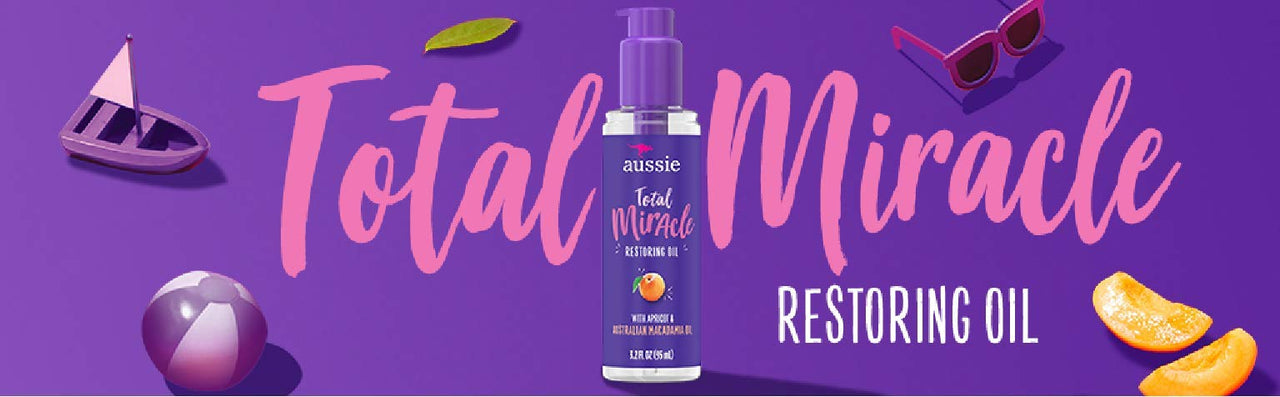 Aussie Total Miracle Restoring Oil, With Apricot 3.2 Fl Oz, 3.2 Oz