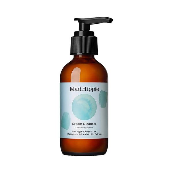 Mad Hippie Cream Cleanser – Gentle Formula with Hyaluronic Acid, Jojoba Oil & Green Tea, Skin Barrier Protection, 4 Oz Ea
