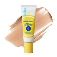 Thumbnail for Bliss Block Star SPF 30 Daily Tinted Sunscreen with Zinc Oxide, Sunscreen & Makeup Primer- All Skin Tones - 100% Mineral Broad Spectrum Sunscreen with Titanium Dioxide & Antioxidant Blend,- 1.4 fl oz.