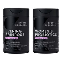Thumbnail for Sports Research® Women's Multivitamin Pack - Evening Primrose Supplement from Cold Pressed Oil and Women's Probiotics 65 Billion CFU w/Prebiotics