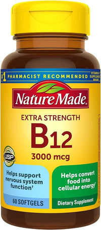 Thumbnail for Extra Strength Vitamin B12 3000 mcg Softgels, 60 Count