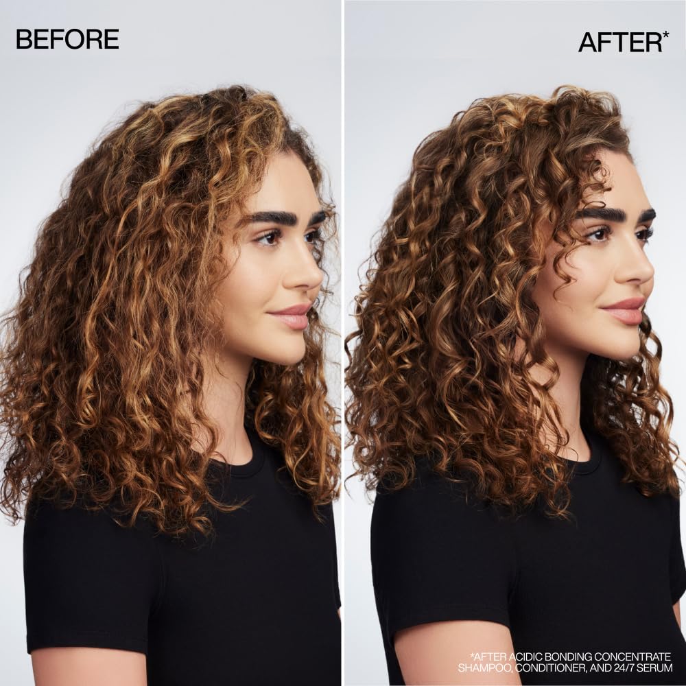 Redken Acidic Bonding Concentrate 24/7 Night & Day Serum For Damaged Hair - Nourishes & Restores, Overnight Repair & Protection