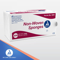 Thumbnail for Dynarex Non-Woven Sponges, Non-Sterile, Gauze, for Cleansing, Prepping and Dressing, Highly-Absorbent, Less Linting, 4