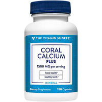 Thumbnail for The Vitamin Shoppe Coral Calcium Plus 1,500MG - Eco Safe Source of Calcium, Magnesium & Trace Minerals to Support Healthy Bones and Teeth (180 Capsules)