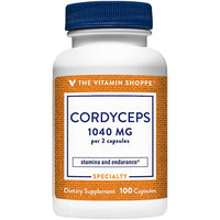 Thumbnail for The Vitamin Shoppe Cordyceps Mushroom Supplement 1,040MG, Supports Stamina (100 Capsules)