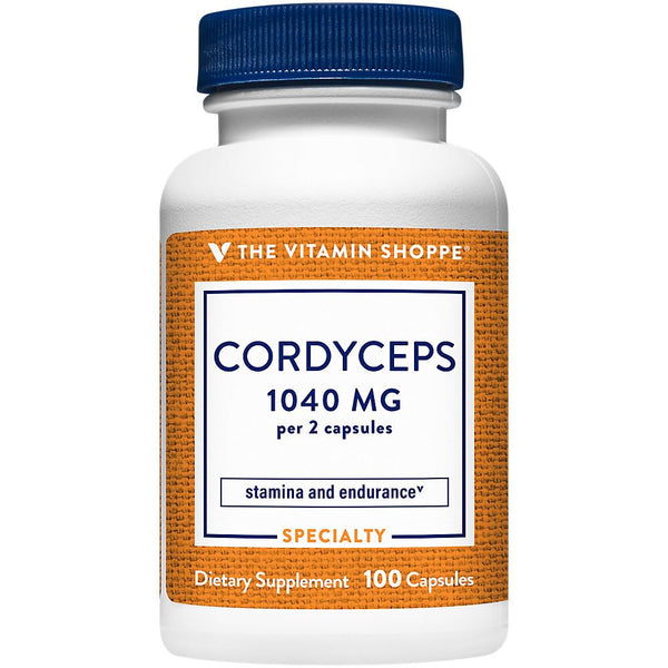 Image 1 of The Vitamin Shoppe Cordyceps Mushroom Supplement 1,040MG, Supports Stamina (100 Capsules)