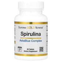 Thumbnail for California Gold Nutrition Spirulina AstaBlue Complex, Contains The Antioxidants Phycocyanin, Chlorophyll, and Astaxanthin, 60 Tablets