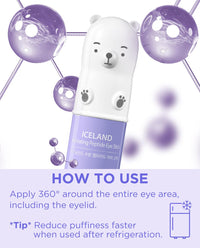 Thumbnail for THESAEM Iceland Hydrating Peptide Eye Stick 0.24oz - Elasticity, Cooling, Moisturizing Eye Balm for Loose Skin – Under Eye Treatment - Balm to Smooth Skin Texture - Daisy Flower Scent