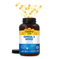 Thumbnail for Country Life Omega 3 Fish Oil Supplement - High Concentration EPA and DHA Omega 3 Fatty Acids - 2000mg Fish Oil for Emotional Health, Mood Support, and No Fish Taste - Natural Lemon Flavor