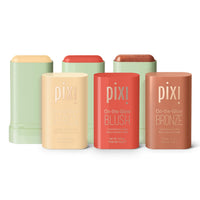 Thumbnail for Pixi Beauty Golden Gleam On-the-Glow Trio: Blush, Bronzer, and Highlighter Routine