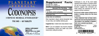 Thumbnail for Planetary Herbals Codonopsis Tablets, 750 mg, 60 Count