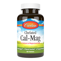 Thumbnail for Carlson - Chelated Cal-Mag, 2:1 Calcium to Magnesium Ratio, Bone Support, Muscle Function & Energy Production, 60 Tablets