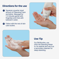 Thumbnail for Torriden DIVE IN Cleansing Foam Face Wash 150ml (5.07 fl.oz.) | Hydrating Daily Facial Cleanser for All and Sensitive Skin | Hyaluronic Acid, Panthenol, Allantoin