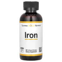 Thumbnail for California Gold Nutrition Iron, as Ferrous Bisglycinate Chelate and Yellow Dock Root, 4 fl oz (118 ml)