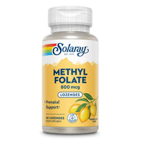 Thumbnail for SOLARAY Methyl Folate 800 mcg - 470 mcg Folic Acid - 5-MTHF Prenatal Vitamins - Natural Lemon Flavor - Natural Sweeteners - Lab Verified - 60-Day Guarantee - 60 Servings, 60 Lozenges