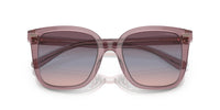 Thumbnail for Coach HC8381U Universal Fit Sunglasses, Transparent Rose/Blush/Purple Blue Peach Gradient, 54 mm