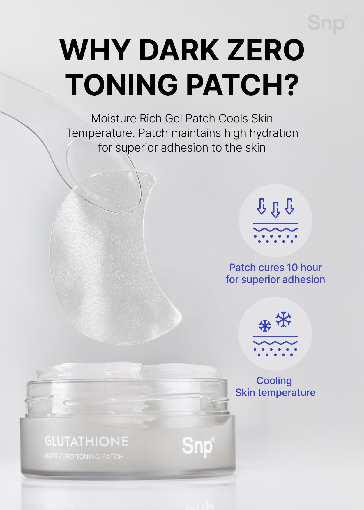 SNP 99% Glutathione + Niacinamide B3 Eye Patch | Nourishing Under Eye Patches for Blemishes and Dark Spots | Under Masks for Puffy Eyes and Dark Circles | Korean Skincare | 60 Patches