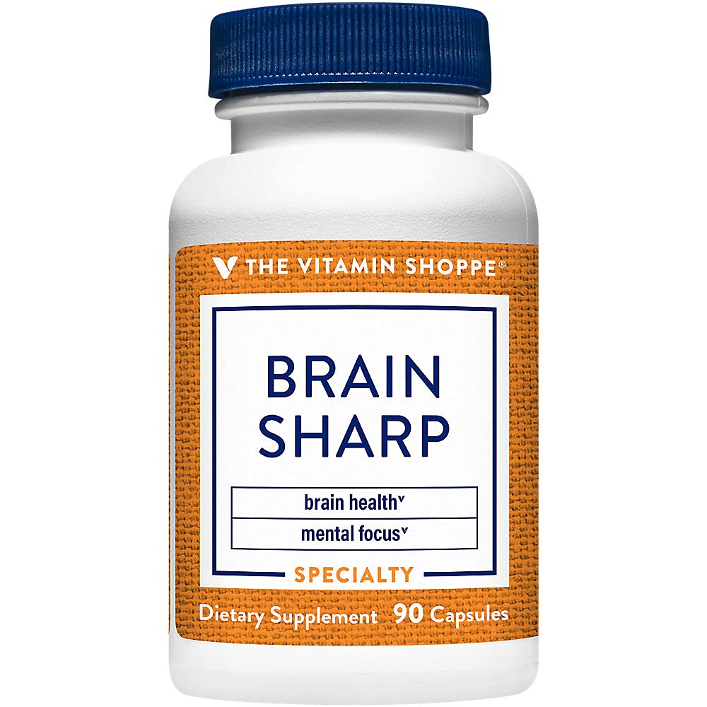 The Vitamin Shoppe Brain Sharp with Acetyl-L-Carnitine, Phosphatidylserine Vitamins (90 Capsules)