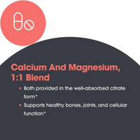 Thumbnail for Nutricology Calcium Magnesium Citrate Supplement - Bone Health, with Calcium Citrate, Pure, Well-Absorbed, Vegetarian Capsules - 100 Count