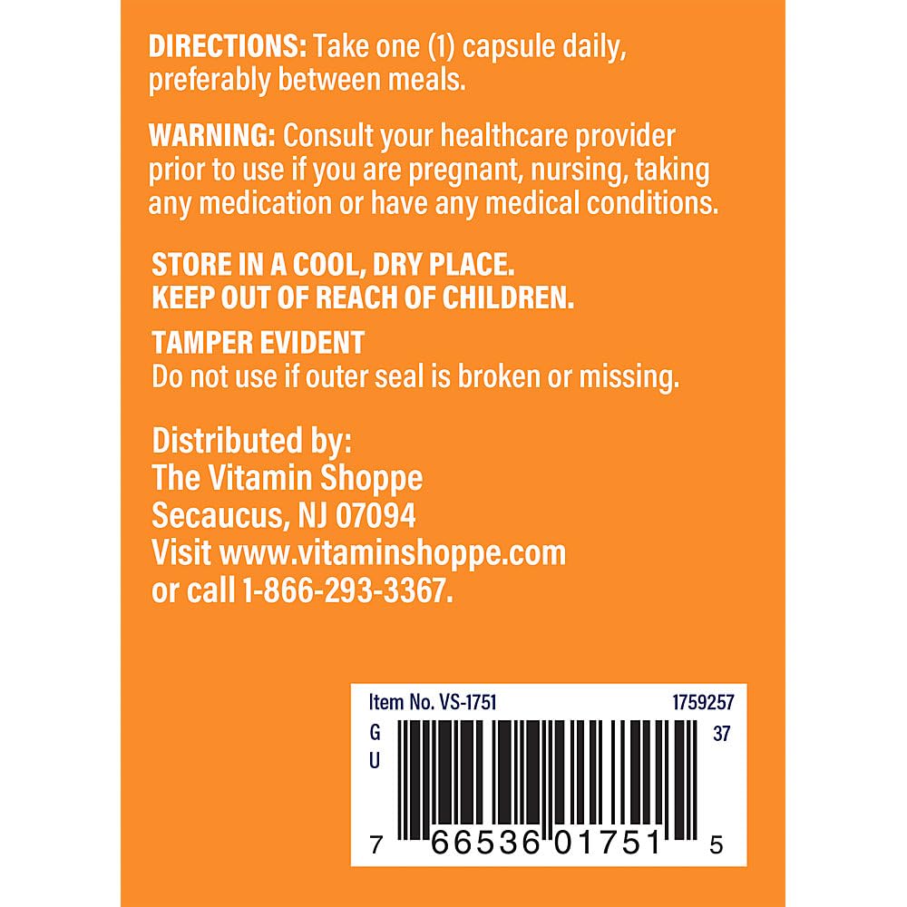 The Vitamin Shoppe Acetyl-L-Carnitine 500mg Supports Healthy Brain Memory (240 Capsules)