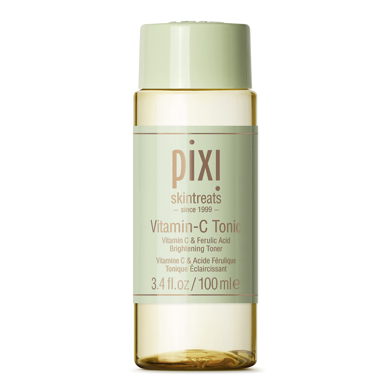 Pixi Vitamin-C Tonic,Brightening & Soothing Facial Toner, Boost Skin Luminosity, Infused with Vitamin-C & Ferulic Acid, Alcohol Free Daily Toner, 100ml / 3.4fl oz Travel Size Skin Care