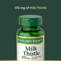 Thumbnail for Nature's Bounty Milk Thistle, Herbal Health Supplement, Supports Liver Health, 175mg, 100 Softgels