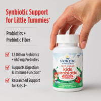 Thumbnail for Nordic Naturals Zero Sugar Kids Probiotic Gummies - Strawberry Watermelon Flavor - 30 Gummies - Supports Digestive Wellness & Immune Health - Non-GMO - Third Party Tested - Vegan - 30 Servings