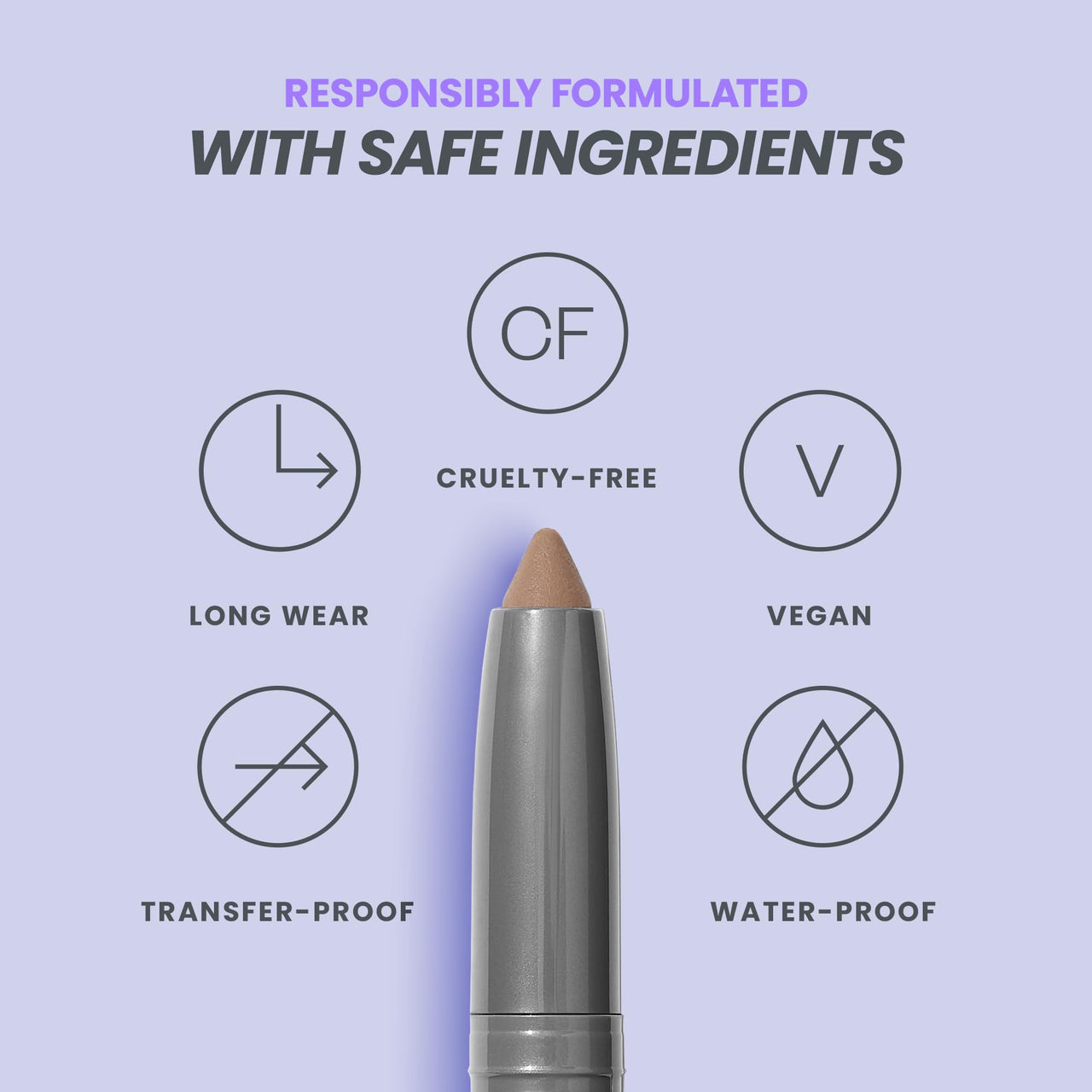 Wonderskin IYKYK Eyeshadow Stick - Longwear Eye Shadow Sticks, Budge-Proof and Waterproof Matte Eyeshadow Stick with Built-in Sharpener (Mink)