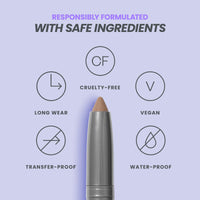 Thumbnail for Wonderskin IYKYK Eyeshadow Stick - Longwear Eye Shadow Sticks, Budge-Proof and Waterproof Matte Eyeshadow Stick with Built-in Sharpener (Mink)