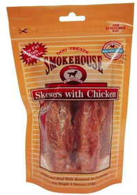 Thumbnail for Smokehouse Pet Products Smokehouse Chicken Skewers (Resealable Bag, 4 oz)